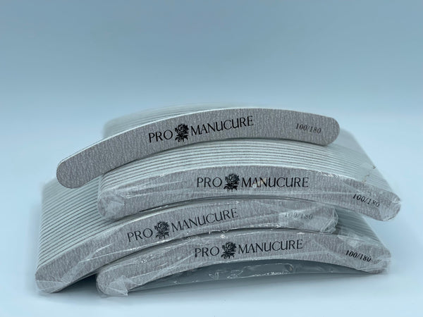 Paquete de 25 limas Zebra Banana 100/180 ProManucure